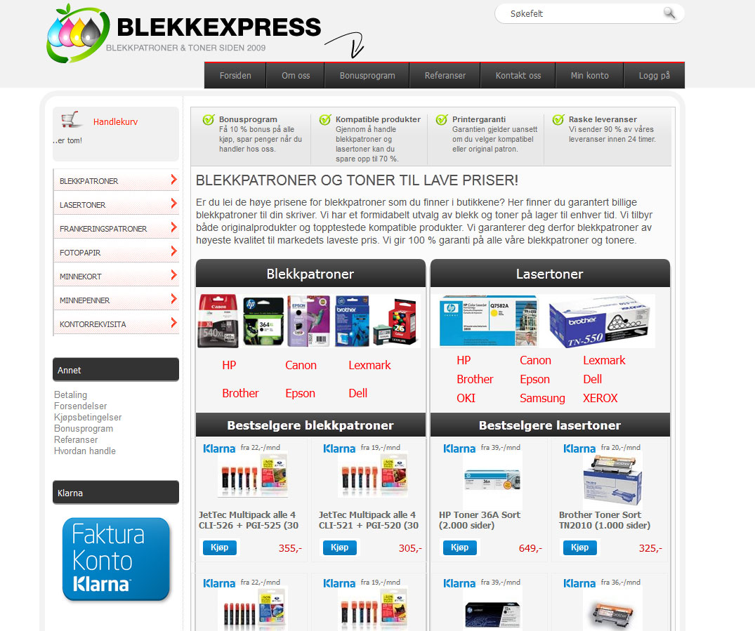 Blekkexpress Nettbutikk